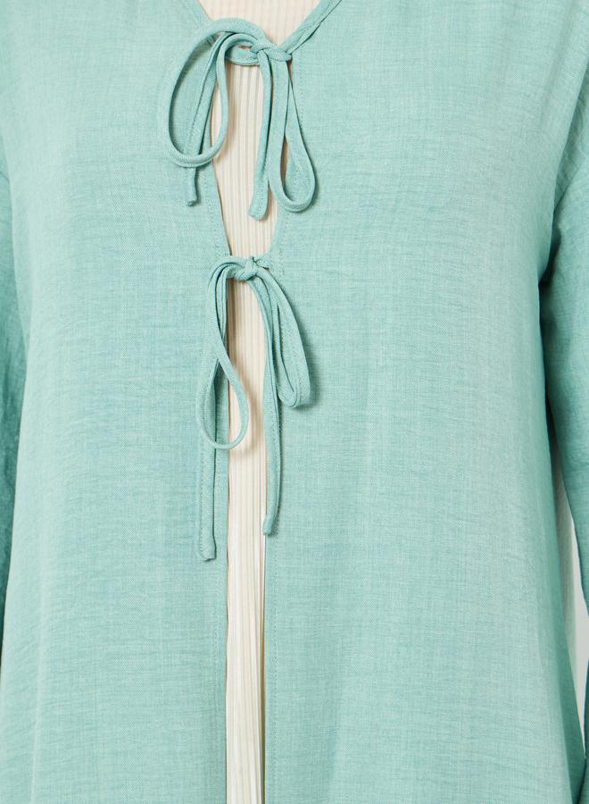 ستايلي كيمونو برباط أمامي مزدوج للنساء - Image 4